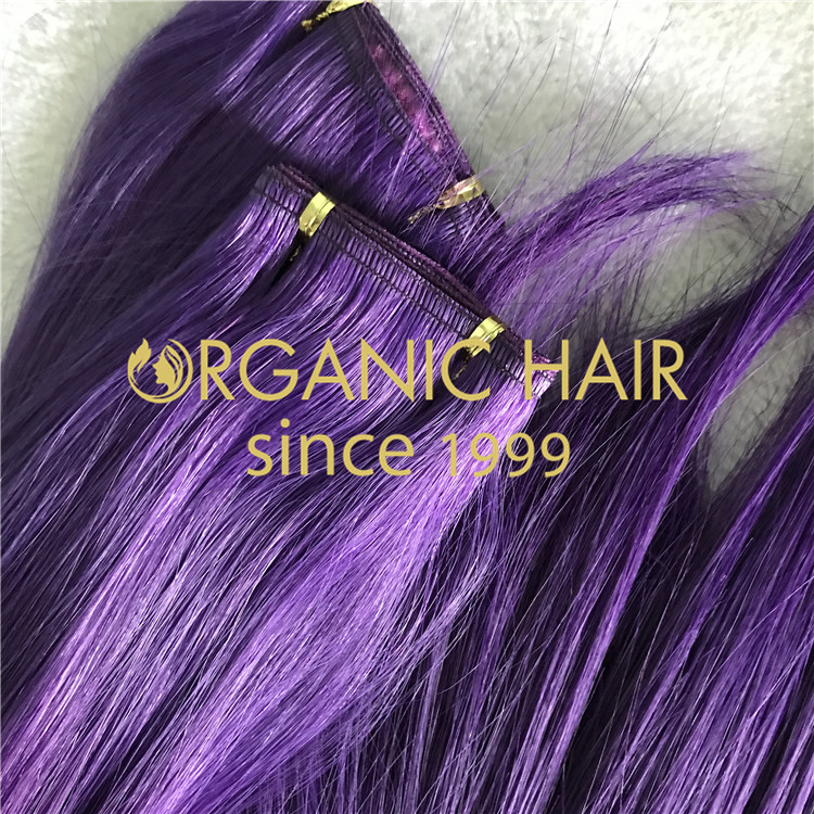 Organic new flat lace weft extensions  H211